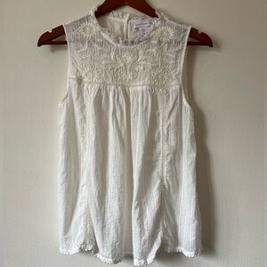 House of Harlow 1960 delicate embroidered cream blouse